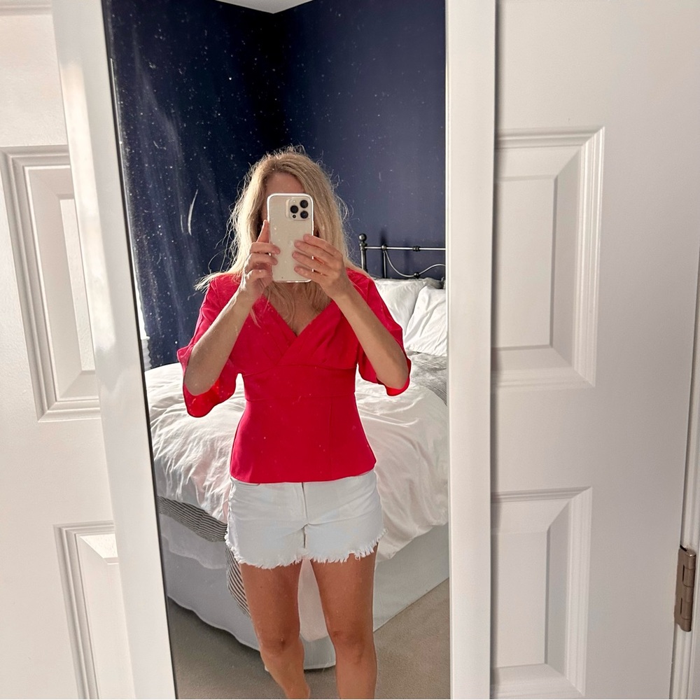 Amanda Uprichard Vibrant Pink Blouse